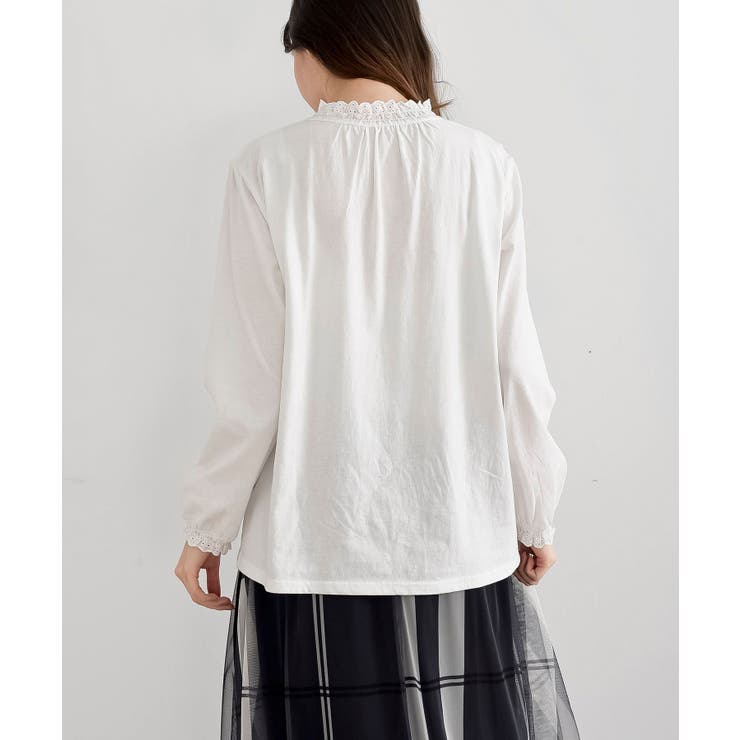 レース襟シャーリングカットソー | rps | 詳細画像26 