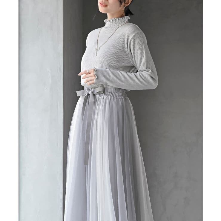 リブニットソー衿シャ－リングカットソー | rps | 詳細画像10 