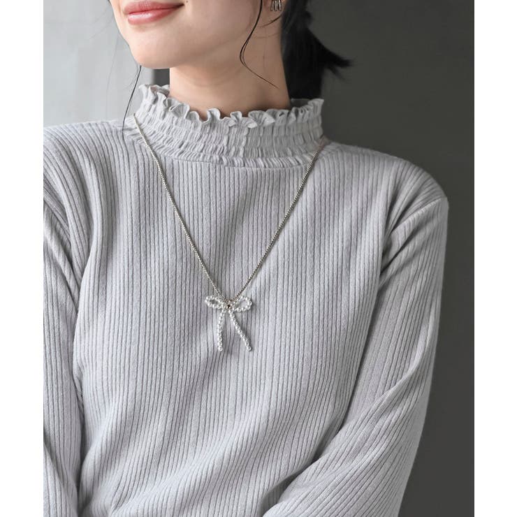 リブニットソー衿シャ－リングカットソー | rps | 詳細画像13 