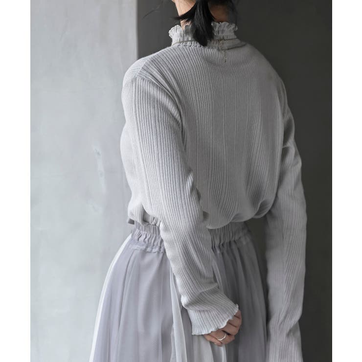 リブニットソー衿シャ－リングカットソー | rps | 詳細画像14 