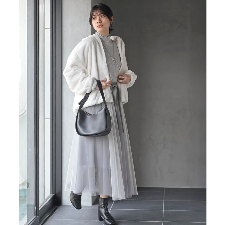 リブニットソー衿シャ－リングカットソー | rps | 詳細画像16 