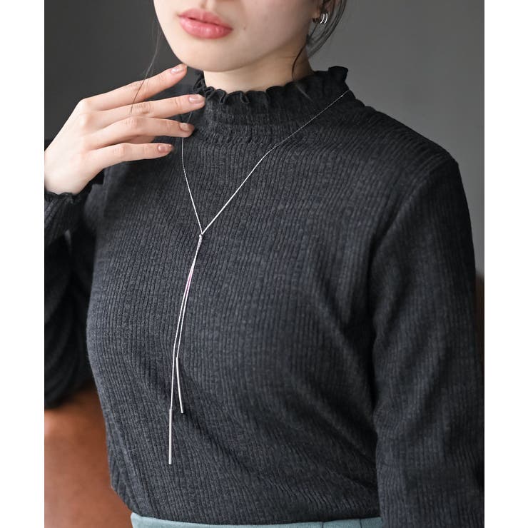 リブニットソー衿シャ－リングカットソー | rps | 詳細画像22 