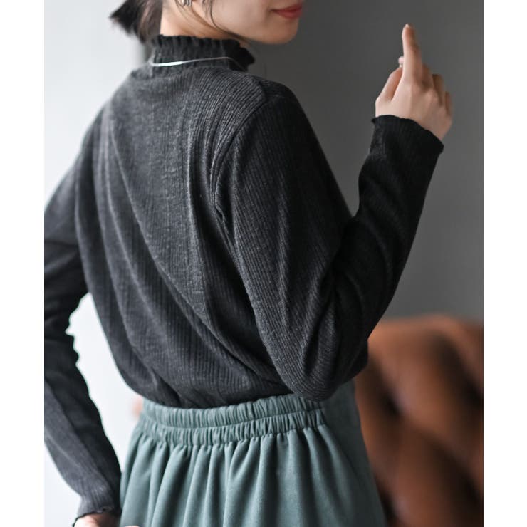 リブニットソー衿シャ－リングカットソー | rps | 詳細画像24 