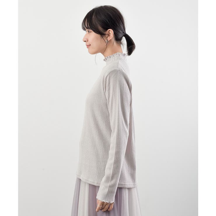 リブニットソー衿シャ－リングカットソー | rps | 詳細画像26 