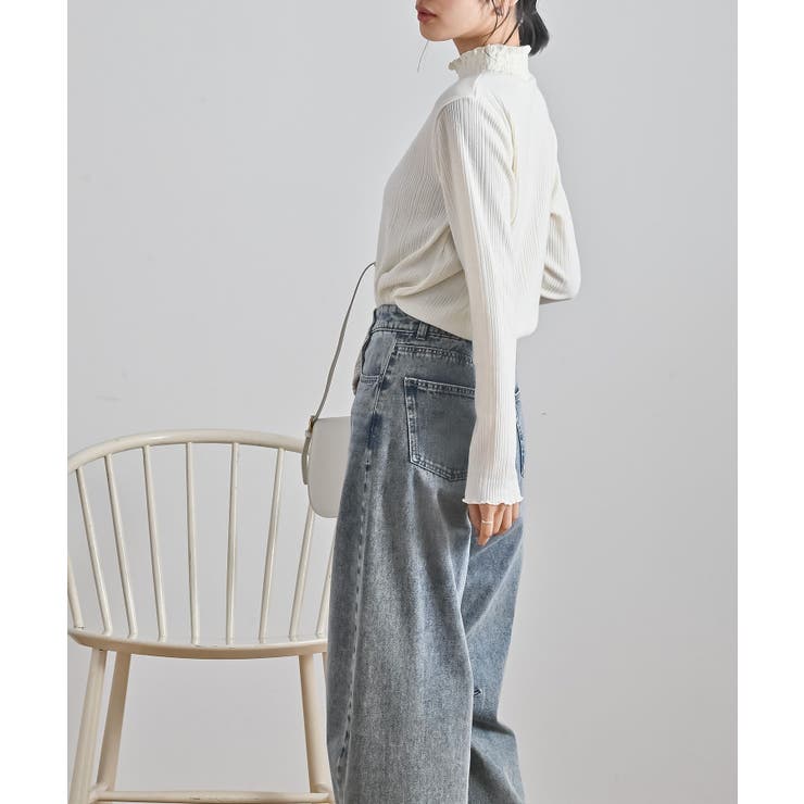 リブニットソー衿シャ－リングカットソー | rps | 詳細画像3 