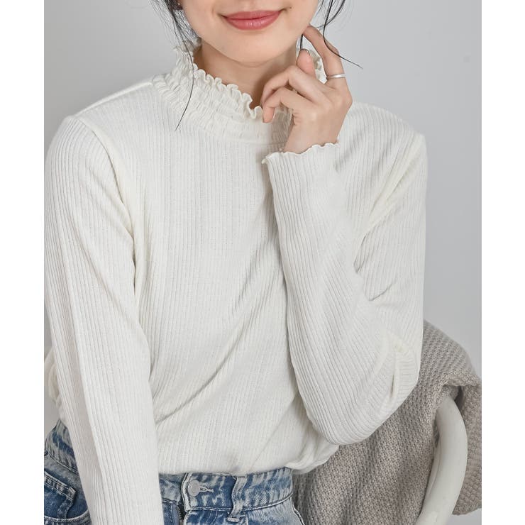 リブニットソー衿シャ－リングカットソー | rps | 詳細画像5 