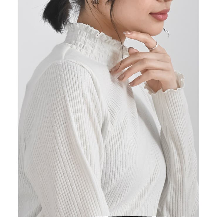 リブニットソー衿シャ－リングカットソー | rps | 詳細画像6 