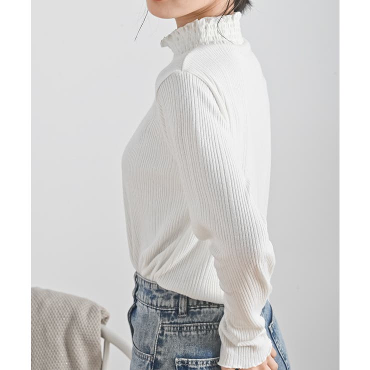 リブニットソー衿シャ－リングカットソー | rps | 詳細画像7 