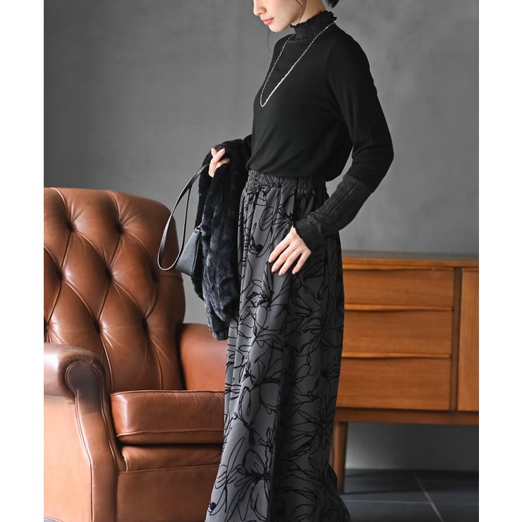 シアーリブ切替ハイネックカットソー | rps | 詳細画像12 