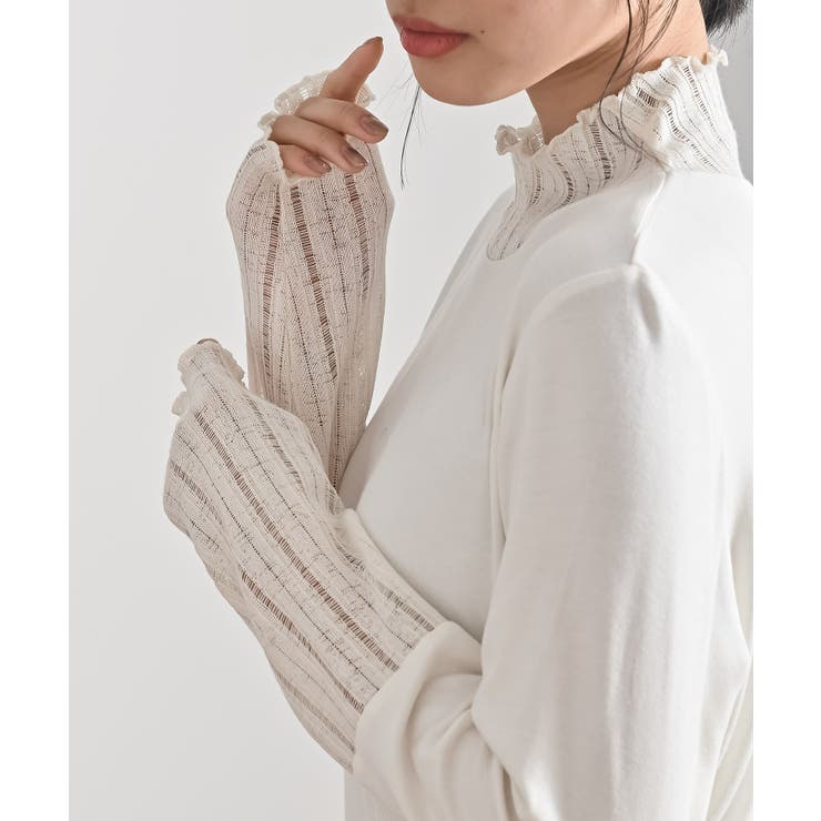 シアーリブ切替ハイネックカットソー | rps | 詳細画像8 