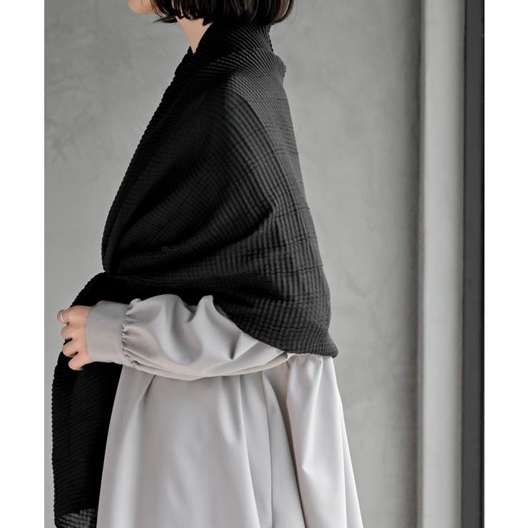 PLEATS PLEASE ロングポンチョ ロングワンピース 大判ストール