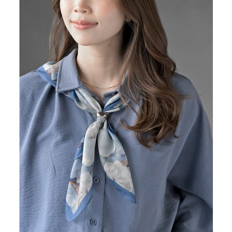 ブルー | リング付きスカーフ | rps