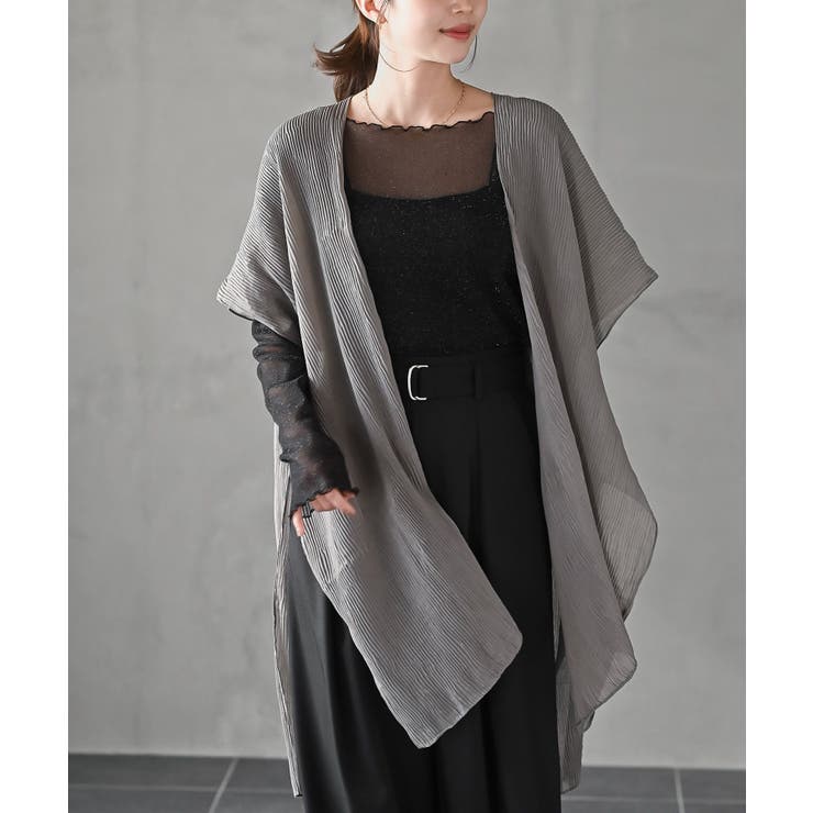 グレー | プリーツシアーカーディガン | rps