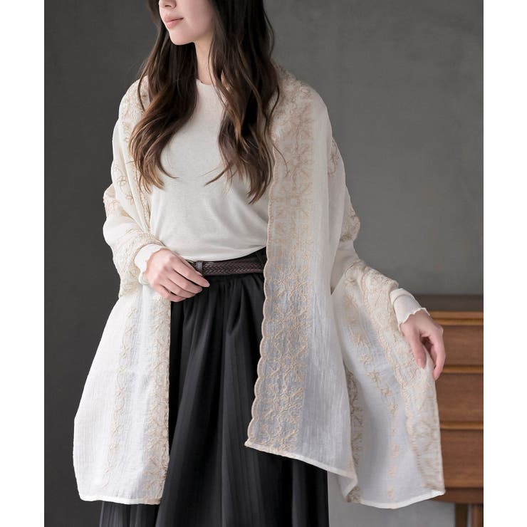 刺繍大判ストール | rps | 詳細画像1 