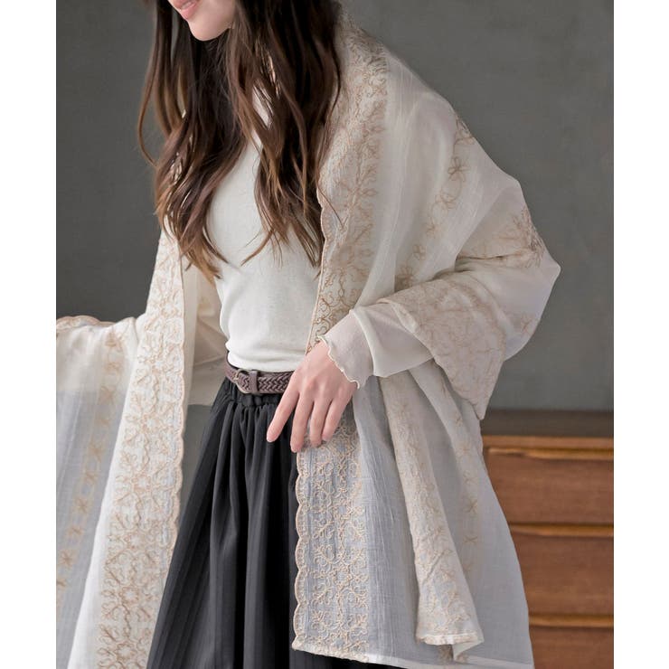 刺繍大判ストール | rps | 詳細画像5 