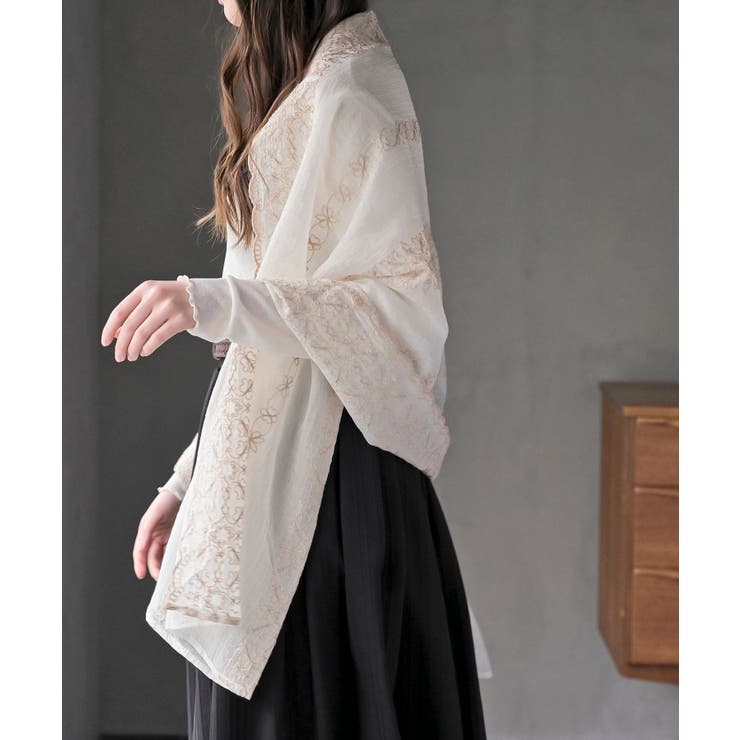 刺繍大判ストール | rps | 詳細画像6 