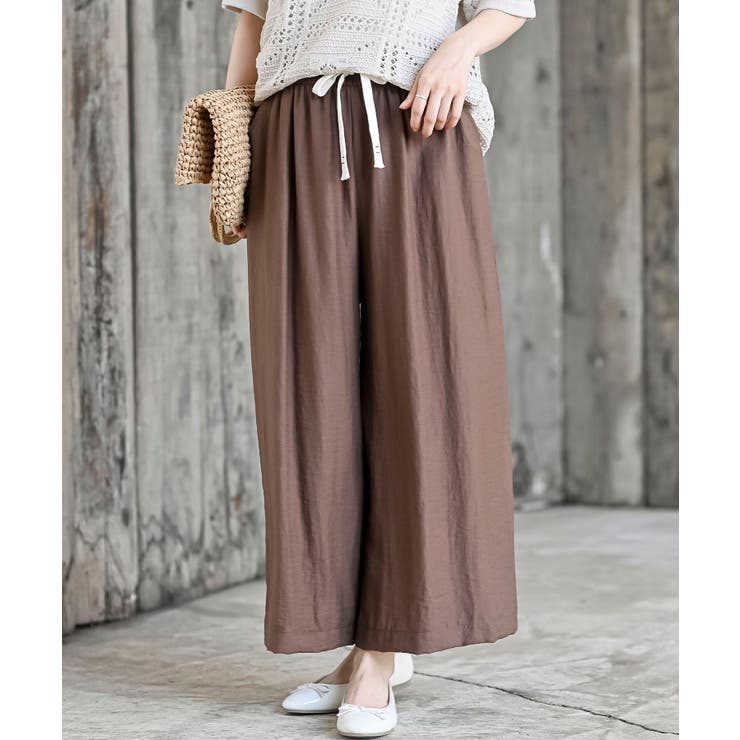 ブラウン | シワ加工イージーパンツ | rps