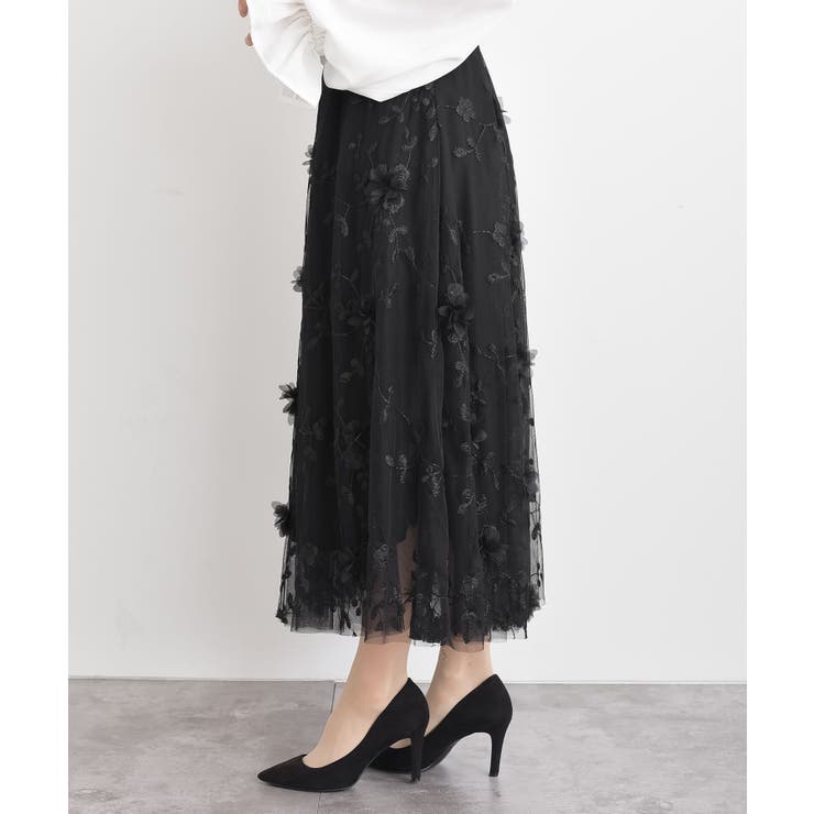 フラワー刺繍チュールスカート | rps | 詳細画像17 