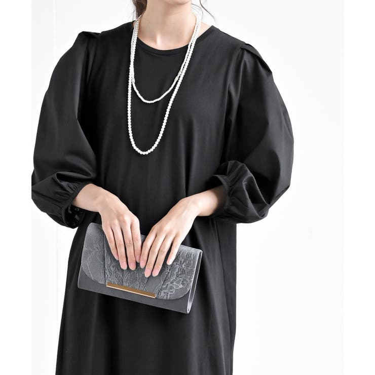 レース×サテン2WAYクラッチBAG | rps | 詳細画像3 