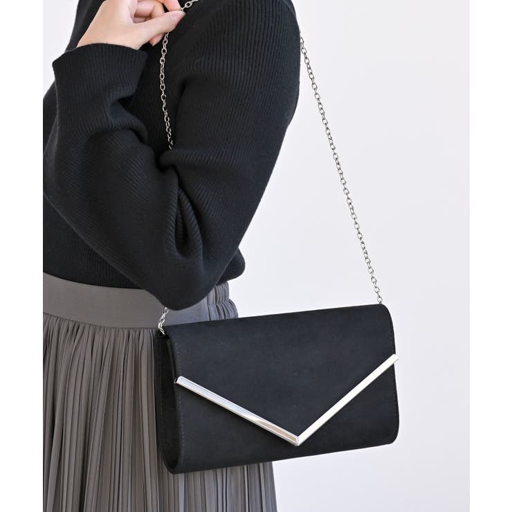 ブラック | Vメタル2WAYクラッチBAG | rps