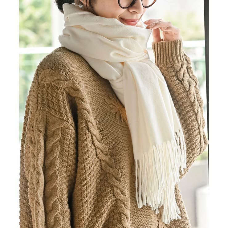 アイボリー | 無地大判ストール | rps