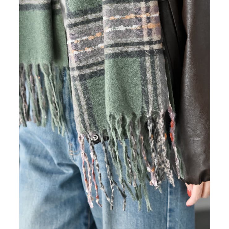 チェック起毛大判ストール | rps | 詳細画像13 