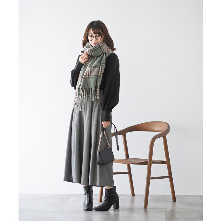 チェック起毛大判ストール | rps | 詳細画像14 