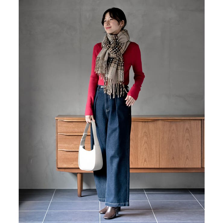 チェック起毛大判ストール | rps | 詳細画像15 