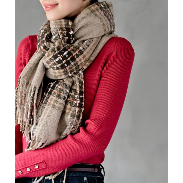 チェック起毛大判ストール | rps | 詳細画像19 