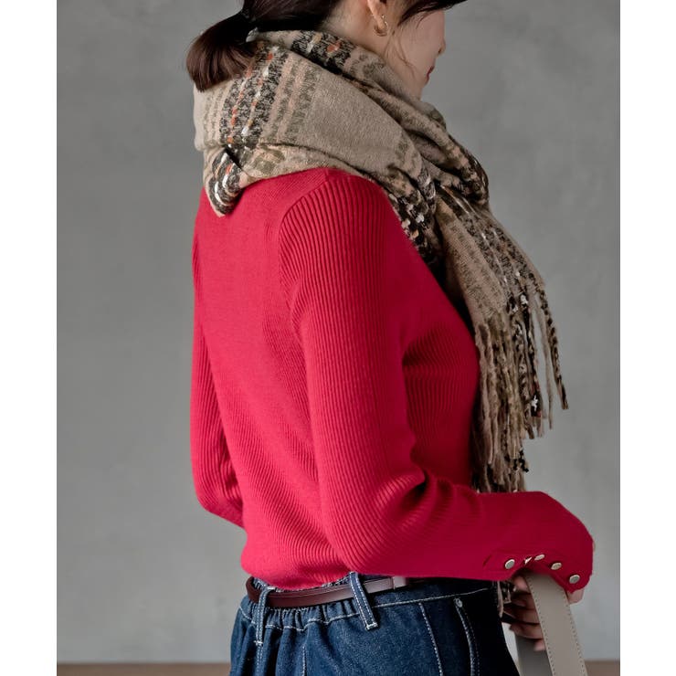 チェック起毛大判ストール | rps | 詳細画像20 