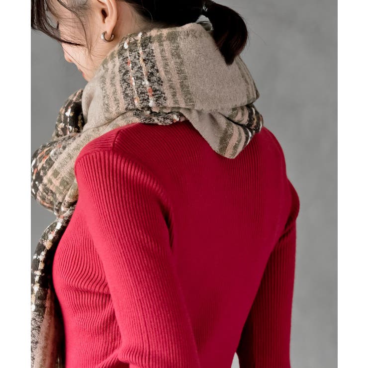 チェック起毛大判ストール | rps | 詳細画像21 