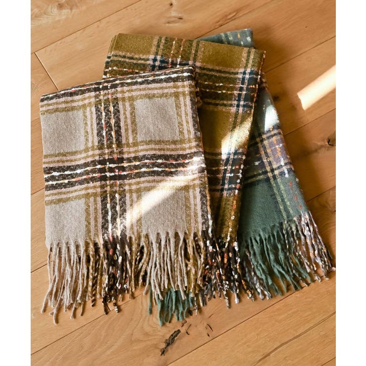 チェック起毛大判ストール | rps | 詳細画像23 