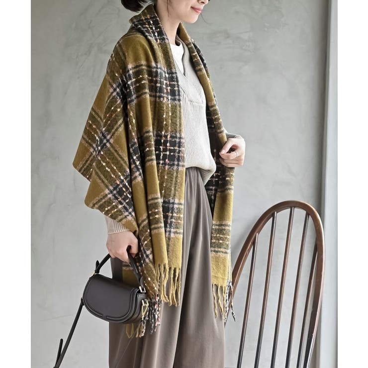 チェック起毛大判ストール | rps | 詳細画像4 