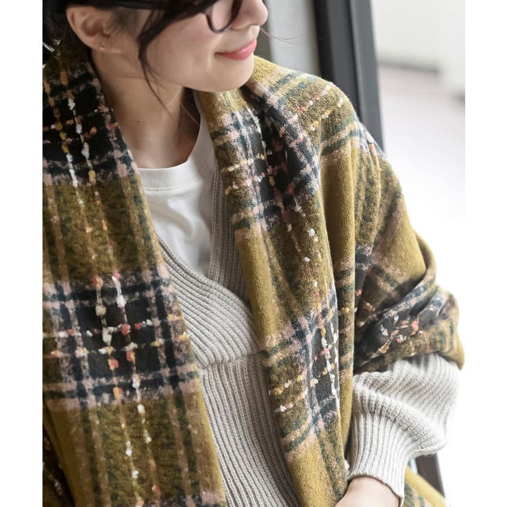 チェック起毛大判ストール | rps | 詳細画像6 