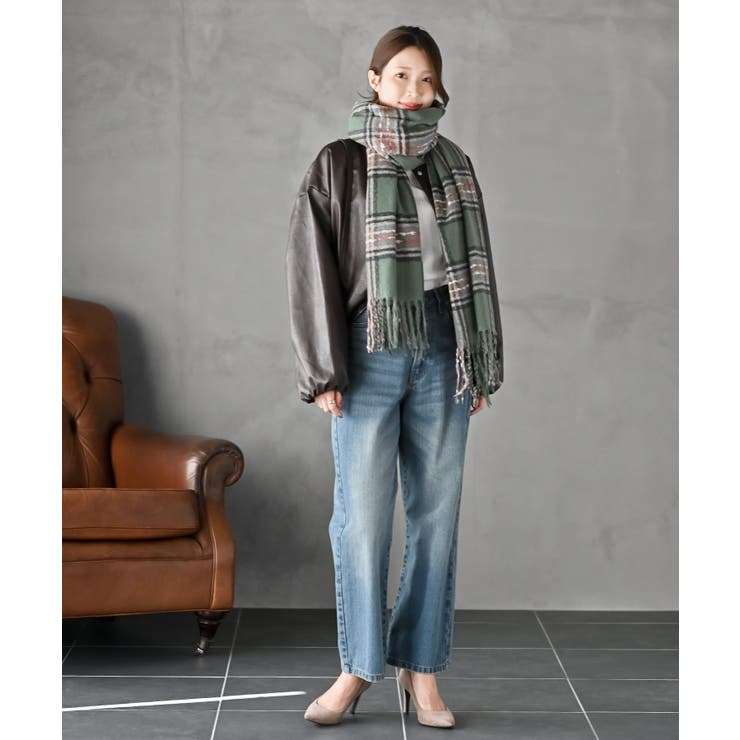 チェック起毛大判ストール | rps | 詳細画像8 
