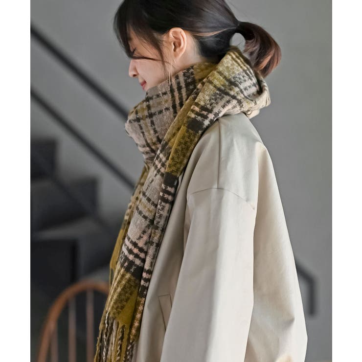 チェック起毛大判ストール | rps | 詳細画像11 