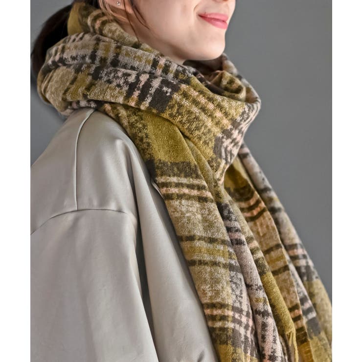 チェック起毛大判ストール | rps | 詳細画像12 