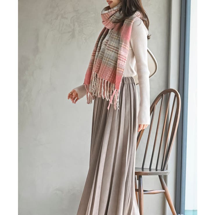 チェック起毛大判ストール | rps | 詳細画像3 