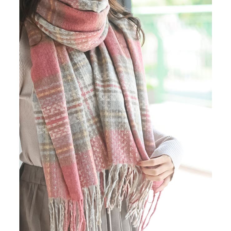 チェック起毛大判ストール | rps | 詳細画像5 