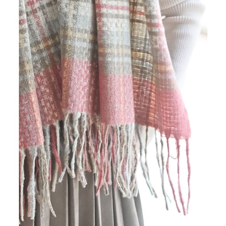 チェック起毛大判ストール | rps | 詳細画像7 