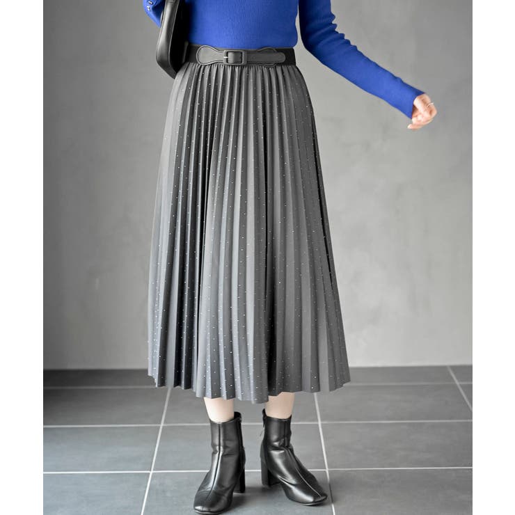 CHACグレー | ホットフィックスプリーツスカート | rps