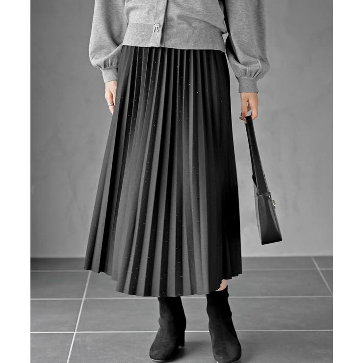 ブラック | ホットフィックスプリーツスカート | rps