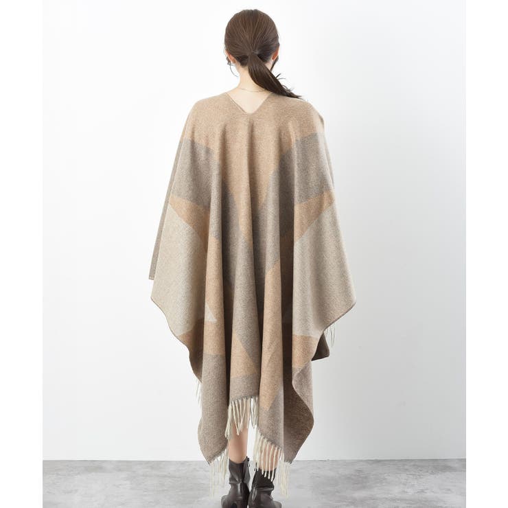 配色大判ストールポンチョ | rps | 詳細画像19