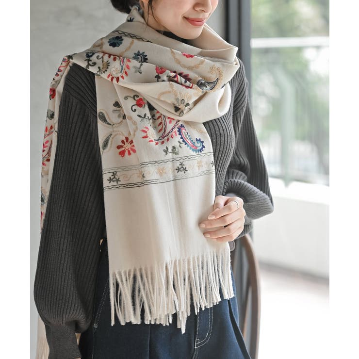 カラフル刺繍大判アソートストール[品番：RPSW0004039]｜rps（アール