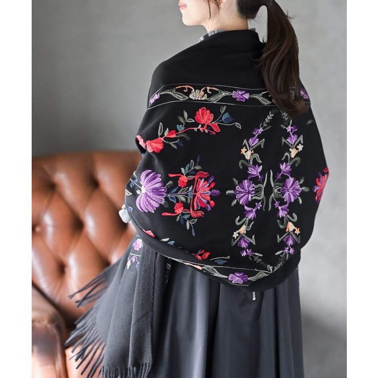カラフル刺繍大判アソートストール[品番：RPSW0004039]｜rps（アール