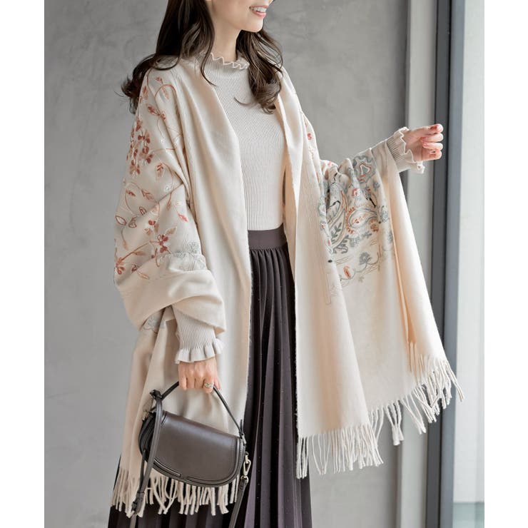 クミン様 ETRO 刺繍入り ストール 多色 箱無し カラフル刺繍起毛大判