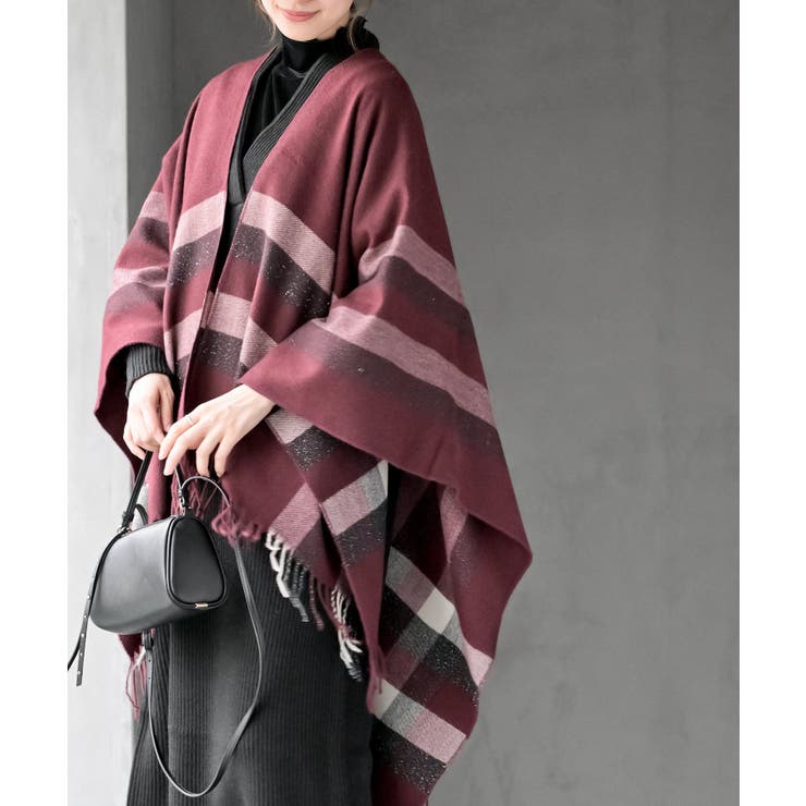 チェック大判ストールポンチョ | rps | 詳細画像19 