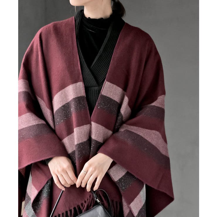 チェック大判ストールポンチョ | rps | 詳細画像22 