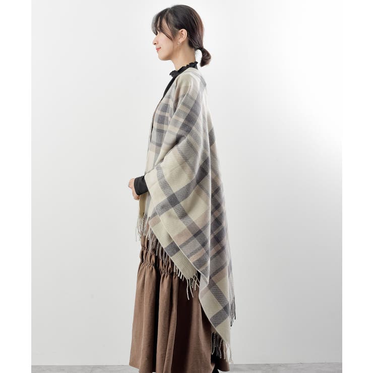 チェック大判ストールポンチョ | rps | 詳細画像26 