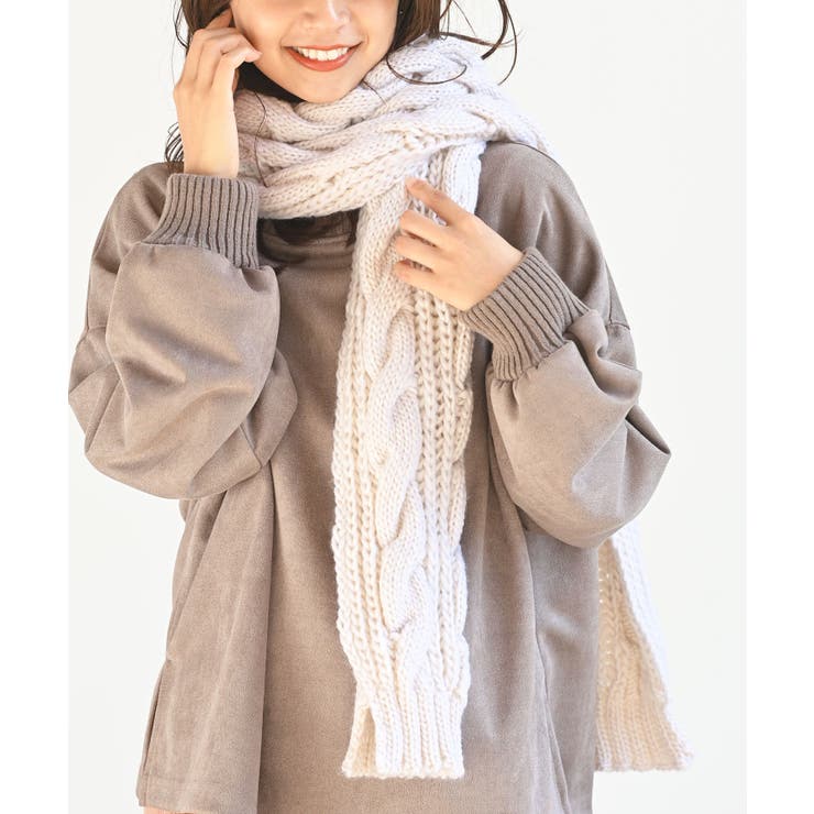 3本ケーブルニットマフラー[品番：RPSW0000821]｜rps（アールピーエス  